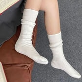 【ホワイト】メッシュ切替 ハイソックス