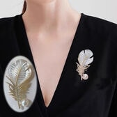 フェザーモチーフ ブローチ