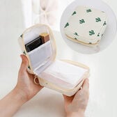 【ホワイト】ミニポーチ サボテン