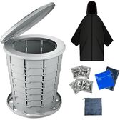 【グレー】どこでも安心安全トイレ 簡易トイレ AN-S137GY