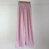 【ピンク】ウエストゴム ストレートサマーパンツ