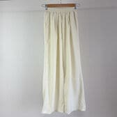 【ベージュ】ウエストゴム ストレートサマーパンツ