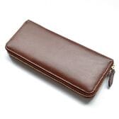 【 ダークブラウン】BEAMZSQUARE ヌメ革 ラウンドファスナー 長財布 BS-1624DBR