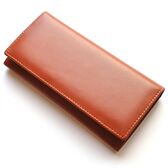 【ブラウン】BEAMZSQUARE 銀面 牛革 オイルドレザー メンズ 長財布 BS-1904BR