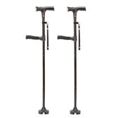 【レギュラー2本組】ファミラ セーフティーステッキ 2本組 4点杖 自立式 杖