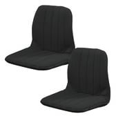 【ブラック/2個セット】背筋サポートリクライニングチェア