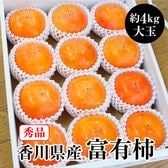 【予約受付】11/14~順次出荷【秀品 大玉約4.0kg】香川県産 富有柿