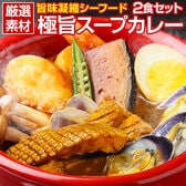 【賞味期限間近】【2食（250g×2袋）】北海道極旨 シーフードスープカレー【B】