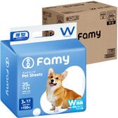 【200枚】Famy ファミー ペットシーツ厚型 ワイド/ ダブル消臭 三回吸収タイプ