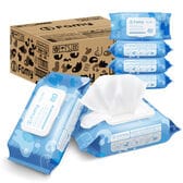 【960枚 (80枚×12個)】Famy ペット用 ウェットティッシュ  ふた付き トイレに流せる