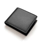 BEAMZSQUARE シープスキン 紳士 折財布 羊革 二つ折財布 BZSQ-253BK ブラック