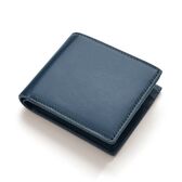 BEAMZSQUARE シープスキン 紳士 折財布 羊革 二つ折財布 BZSQ-253NV ネイビー