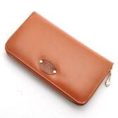 ブラウニーオイルドレザー（牛革）ラウンドファスナーレディース長財布 20065