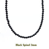 【メンズ 50cm/ブラックスピネル 3mm】スピネルジュエリーネックレス