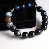 【メンズ/ハイパーシーン・タイガーアイ・天眼石】パワーストーンブレスレット