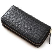 【ブラック】パイソン革 ダブルラウンドファスナー 長財布 3226BK