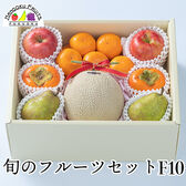 旬のフルーツセットF10 (メロン・林檎・柿・洋梨・蜜柑)