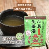 【(16g×4P)×2袋】六漢生姜湯／無添加 シナモン香るあったか生姜湯 有機大根配合