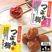 【2種/計800g】しそ＆はちみつ 明治27年・老舗の紀州南高梅つぶれ梅（2Lサイズ）各400g