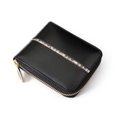 BEAMZSQUARE 蛇革ライン×馬革ラウンドファスナー折財布 BZSQ-319