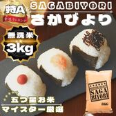 新米(令和7年産)無洗米さがびより3kg