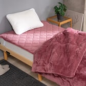 【ピンク/シングル】ファミラ 5層構造トリプルウォームぽかぽか 毛布布団セット 掛布団+敷パット