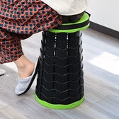 【グリーン】便利な伸縮式スツール