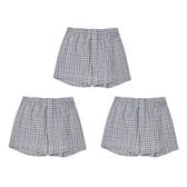 【グレー/3XLサイズ】メンズトランクス 3枚セット