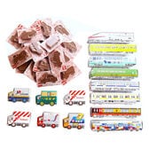 【4種・計34コ】乗り物大好き！乗り物の形のお菓子セット