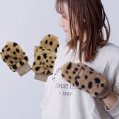 【ダルメシアンブラウン】もこもこ指なし2wayミトン