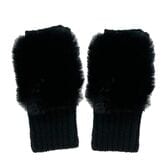 【ブラック】もふもふフィンガーレスミトン