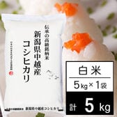 【5kg】新米 令和7年産 越後の米 新潟県産コシヒカリ 白米