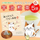 【5袋】『ありがとうございます。神・・・』看板ネコ『みたらしちゃん』／心込めたプチギフト／宇治煎茶