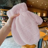 【ピンク】ふわふわモコモコミトン