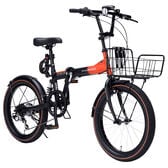 【オレンジブラック】 折畳セミファット20・6SP・リアサス・バスケット付