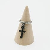 【13号】Dior(クリスチャンディオール)指輪クロス&イニシャルチャームリング