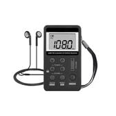 【ブラック】超小型ポータブルラジオ