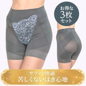 【3枚組/LLサイズ】芦屋美整体 ストレッチスリムショーツ 【アッシュグレー】