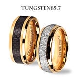 【ギベオン27号】刻印入り　超硬タングステン　コンビリング