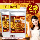 【約1年分】極濃ウコン黄金粒 (約6か月分/180粒)×2袋
