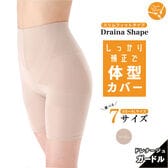 【ベージュ4Lサイズ】ドレナシェイプスリムフィット！薄型仕様でカラダにフィットする体型カバーガードル