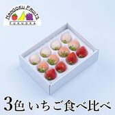 【九州産】3色いちご食べ比べ（計12粒-15粒）