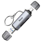 【グレー】USB 3.2 DDR200モード Type-C OTG対応 カードリーダー