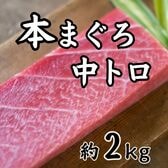 【約2kg】本まぐろ 中とろ（形・大きさ不揃い柵）