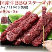【300g】希少部位「カイノミ」100％使用（国産牛）BBQステーキ串約60g×5本