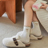 【キャメル】つぶつぶミックスカラーソックス