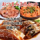 【計600g】おつまみ3点セット（烏賊なめろう・イカゴロ焼き・胡麻サバ）