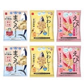 【計6個】おやつカンパニー 素材市場スナック いわし・えび・まぐろ味 (3種・各2コ)