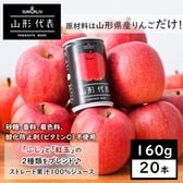 【160g×20本】SUN&LIV 山形代表りんご（山形食品）濃厚でスッキリした味わい！