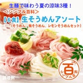 ＜シンプル百科＞【6食】そうめんアソート6食